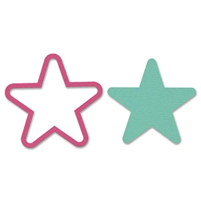 Abbildung von Sizzix Framelits Stanzformen Set 2PK Star, 665250, mehrfarbig, Einheitsgröße