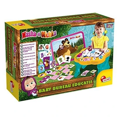 Abbildung von Lisciani Spiele Masha und Michka Baby Schreibtisch Lernspiele, FR78042, Mehrfarbig