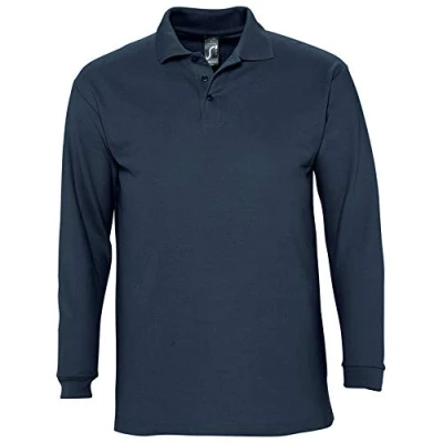 Abbildung von Sols Herren Winter II Pique Langarm Shirt/Polo Shirt, (L) (Marineblau)