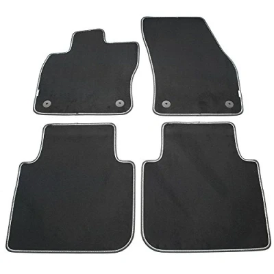 Abbildung von Volkswagen 5NL061270 Original Premium Textilfußmatten Velours 4X Fußmatten satinschwarz mit Tiguan Schriftzug (nur Allspace)