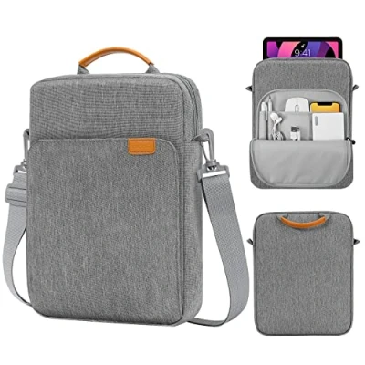 Abbildung von MoKo 9 11&quot; Tablet Tasche Hülle, Tragetasche für iPad Pro 11 M2 2022 2018/iPad 10. 10,9 2022/iPad Air 5 10,9&quot; 4 10,9/Galaxy Tab S9 2023/Galaxy S8/A8/A7 2022, Dunkel Grau