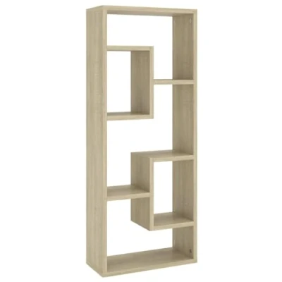 Abbildung von vidaXL Wandregal Hängeregal Bücherregal Schweberegal Wandboard Wandschrank Dekoregal Büroregal Freischwebend Regal Sonoma Eiche 36x16x90cm Holzwerkstoff