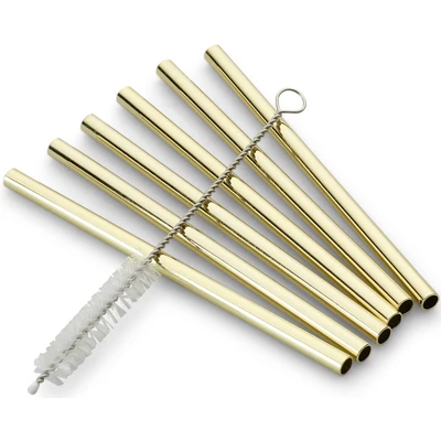 Abbildung von ECHTWERK Trinkhalme &quot;Small&quot;, (Set, 7 tlg.), aus Edelstahl inkl. Reinigungsbürste, (Trinkhalm: 12cm,Bürste: 13, cm)