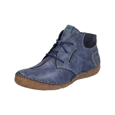Abbildung von Josef Seibel Damen Schnürstiefeletten Fergey 65,Weite G (Normal),Wechselfußbett,halbstiefel,Kurzstiefel,uebergangsschuhe,Blau (Ocean),41 EU