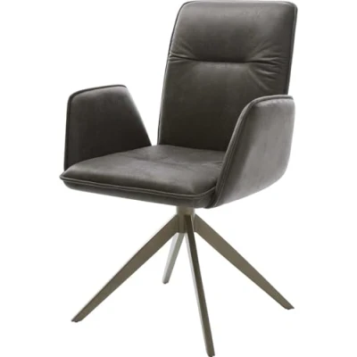 Abbildung von Drehstuhl Vinja Flex Anthrazit Vintage Kreuzgestell breit Effektfinish Titan 360 drehbar