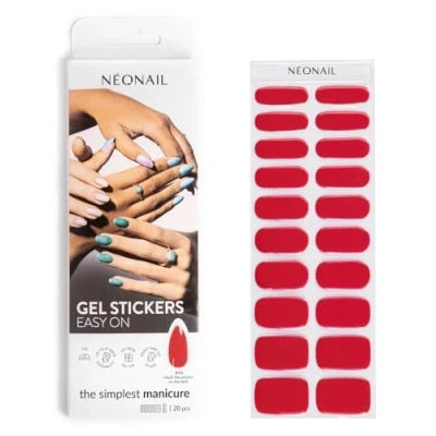 Abbildung von NEONAIL Gel UV Stickers Easy On M06 Rot Nagelsticker Nagellackstreifen Nagelaufkleber für Füße und Hände Fingernägel zum aufkleben Nageldesign 1 Blatt 20 Stk