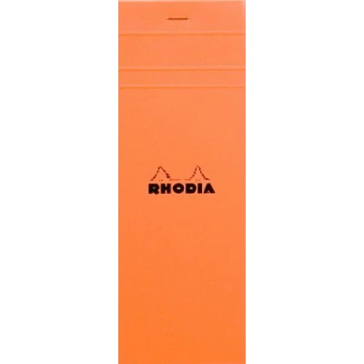 Abbildung von Rhodia 8200C Notizblock N8 (kariert 74 x 210 mm, 80 Blatt, ideal für Einkaufsliste) 1 Stück orange
