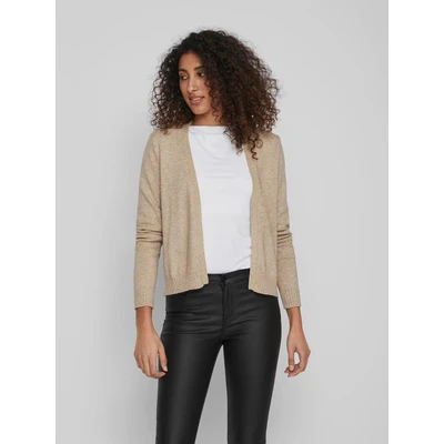 Abbildung von VILA Viril Short Cardigan Strickjacke, Damen, Größe: Large, Natural melange