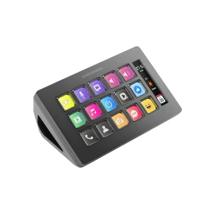Abbildung von MARSGAMING MSD ONE, Kontroll Deck Slim, 15 Anpassbare LCD Tasten, Vergrößerte Anzeige, Steuerungssoftware und Plug ins, Kompaktes mit Ergonomischem Design, Windows MacOS, Schwarz