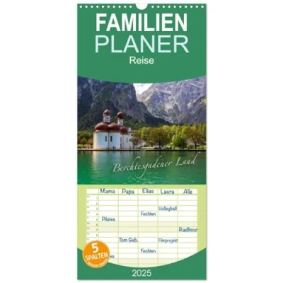 Abbildung von Familienplaner 2025 Berchtesgadener Land mit 5 Spalten (Wandkalender, 21 cm x 45 cm), CALVENDO