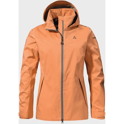 Abbildung von Schöffel Aiplspitz Regenjacke / wasserabweisende Jacke, Damen, Größe: 36, Orange