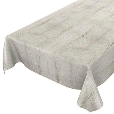 Abbildung von ANRO Wachstuch Tischdecke abwaschbar Wachstuchtischdecke Wachstischdecke Holz Grau 280x140cm