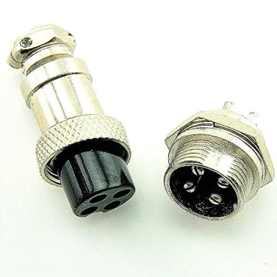 Abbildung von Winwill® Aviation Plug GX16 4 4pin 16mm Stecker &amp; Buchse Metall