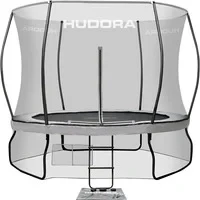 Abbildung von HUDORA Trampolin Fantastic Complete Max Gartentrampolin mit großem Eingang &amp; 300cm Durchmesser Sporttrampolin Rahmennetz Leiter Familien Randabdeckung für bis zu 120kg