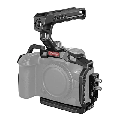 Abbildung von SMALLRIG Cage Kit für Canon R5/R6/R5 C, Camera Handheld mit Oberem Griff und Kabelklemme 3830