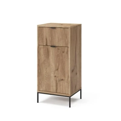 Abbildung von Vicco Midischrank Eliza, Viking Oak, 40 x 87 cm mit Tür und Schublade