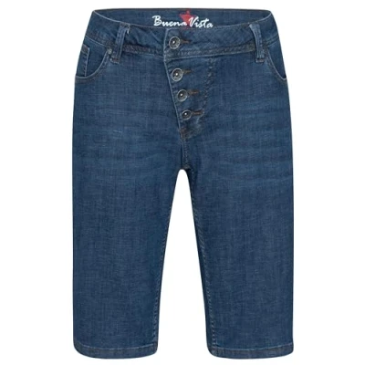 Abbildung von BUENA VISTA Stretch Jeans MALIBU SHORT dark stone 2304 B5025 347.5013 Cross Denim