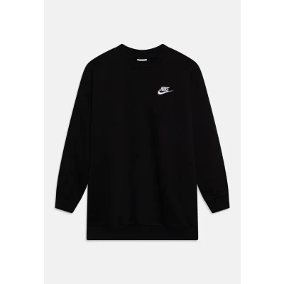 Abbildung von Nike Sportswear G NSW CLUB FLC Ovrszd CREW LB Sweatshirt für Kinder, Größe: 122/128, Black/white