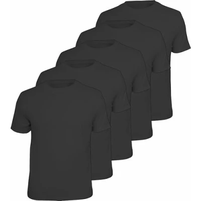 Abbildung von Arbeits Worker Herren T Shirts schwere Qualität im 5er Pack Farbe: Schwarz