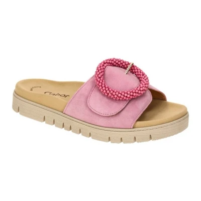 Abbildung von Gabor Pantolette flach, Damen, Größe: 37, Pink Schuhe