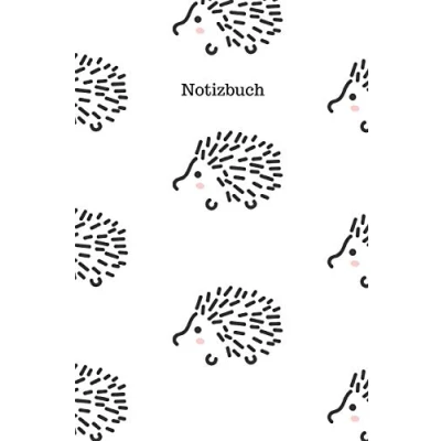Abbildung von Notizbuch: Punktraster A5 Igel Schwarz Heft für Notizen Lettering Skizzen Dot Grid Journal Gepunktetes Tagebuch 120 Seiten mit Punktpapier