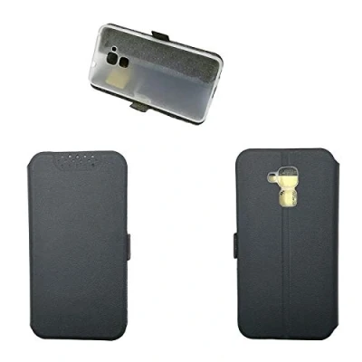 Abbildung von Hülle für Huawei GT3 Leder ,Hülle NMO L02/L03 L22/L23 L31 / Honor 5C NEM L21 L51 TL00H UL10 AL10 7 Lite Klapphülle Handytasche Case Black