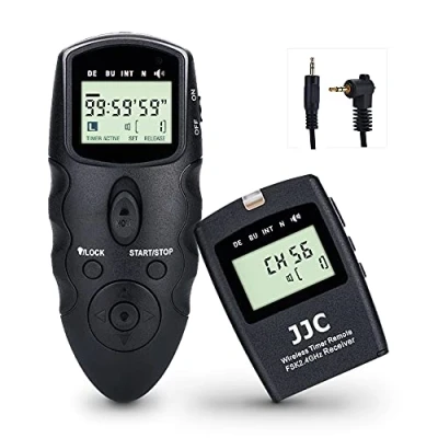 Abbildung von JJC Kabellose Fernauslöser Intervalometer Timer für Canon EOS R7 R6 R RP M6 Mark II M5 200D 2000D 250D 90D 80D 850D 800D 760D 750D PowerShot G5 X G3