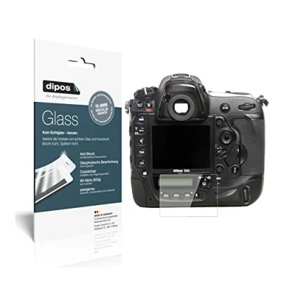 Abbildung von dipos I 2X Displayschutz klar kompatibel mit Nikon D4s Schutzfolie 9H Anti Shock