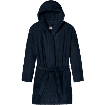 Abbildung von Schiesser Teddy Bademantel, Damen, Größe: Large, Dunkelblau