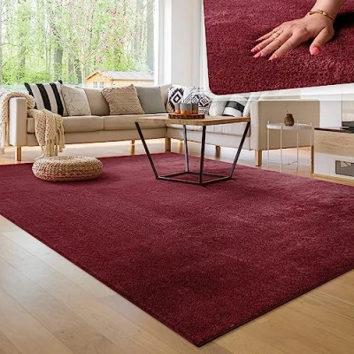 Abbildung von Paco Home Moderner Kuscheliger Wohnzimmer Teppich Kurzflor waschbar flauschig Weich Einfarbig Felloptik zeitlos stilvoll rutschfest pflegeleicht, Grösse:80x150 cm, Farbe:Türkis