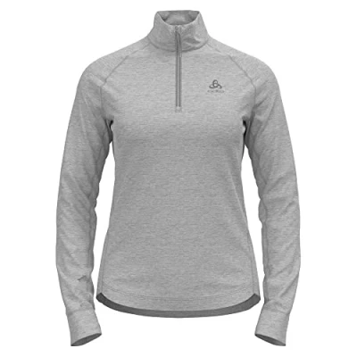 Abbildung von Odlo Damen Langarm Shirt mit halben Reißverschluss BERRA, grey melange, S