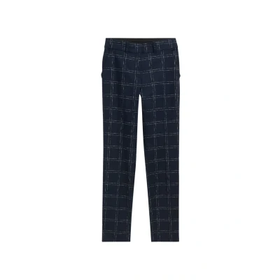 Abbildung von TOM Tailor MIA SLIM Chino, Damen, Größe: 34x30, Delicate navy check design