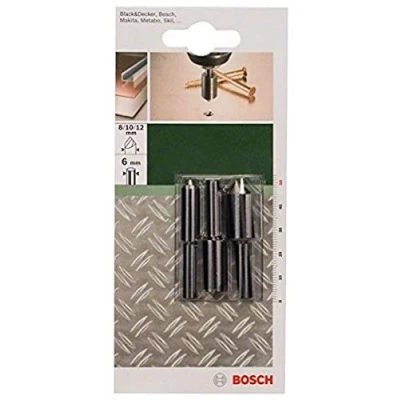 Abbildung von Bosch Accessories 2609255124 Kegelsenker Set 3teilig 8 mm, 10 12 mm Werkzeugstahl Zylinderschaft 1