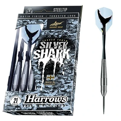 Abbildung von Harrows Silver Shark Dart Set mit Stahlspitze, 21 g
