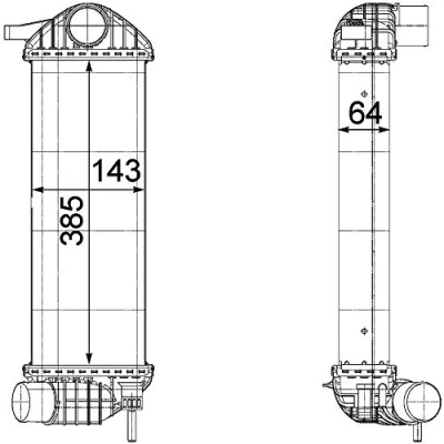 Abbildung von MAHLE ORIGINAL CI 243 000P Ladeluftkühler RENAULT: Kangoo II / Grand Kangoo, Express, Be Bop