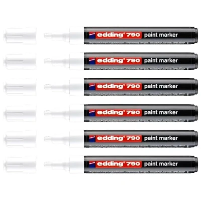 Abbildung von EDDING Marker paint e 790, 2 3mm, weiß, 10 Stk.