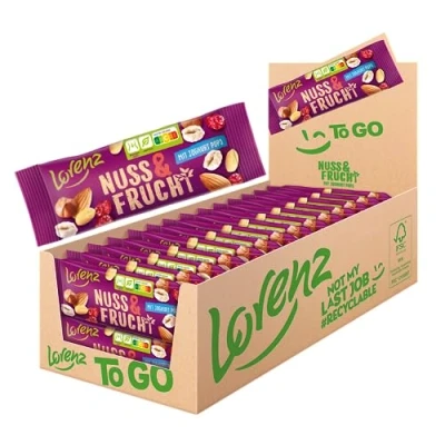 Abbildung von Lorenz Snack World Nuss &amp; Frucht mit Joghurt Pops 40g, 28er Pack, 1 Stück (28er Pack)