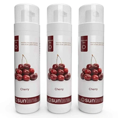 Abbildung von Suntana Spray Tan Kirsche Duft &#039;Medium&#039; Self Mousse 3 tlg.