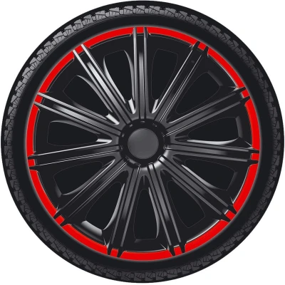 Abbildung von AutoStyle PP 5114BR Radblenden 14Zoll schwarz/rot