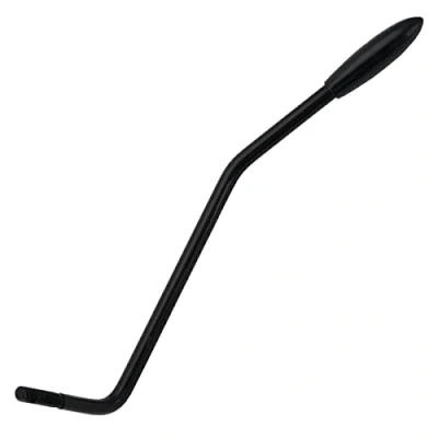 Abbildung von Musiclily Pro 4,8mm Stahl Gewinde Tremolo Arm Tremolohebel Whammy Bar für USA Fender Strat Style E Gitarre, Schwarz mit Schwarzer Kappe