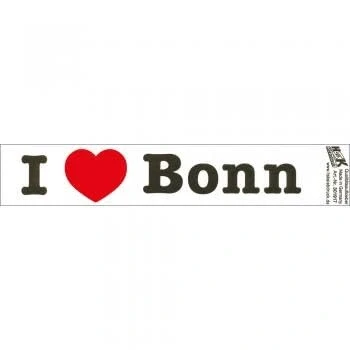 Abbildung von PVC Aufkleber I love Bonn Gr. ca. 18 x 3,5 cm 301917