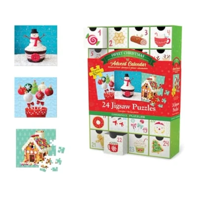 Abbildung von Eurographics 8924 5666 Sweet Christmas Adventkalender Weihnachten Puzzle, bunt, 5 x inches