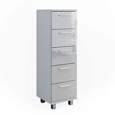 Abbildung von Vicco Midischrank Ilias, Weiß Hochglanz, 30 x 95 cm