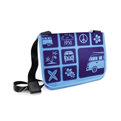 Abbildung von VW Collection by Brisa Volkswagen T1 Bulli BUS Umhängetasche, Größe: One Size, Blau