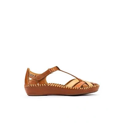 Abbildung von Pikolinos Halboffene Schuhe in Leder P. Vallarta für Frauen Farbe Brandy BL