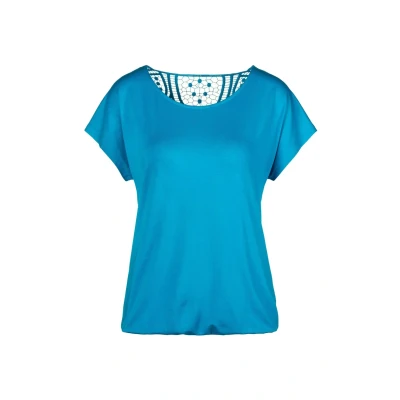 Abbildung von Vivance Kurzarmshirt &quot;mit Häkelspitze am Rücken&quot;, aus weichem Viskose Stretch