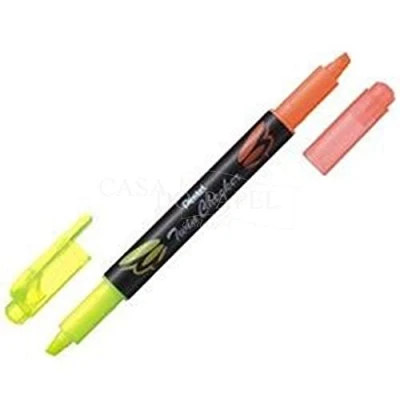 Abbildung von Pentel Twin Checker Textmarker Mehrfarbig