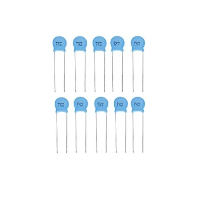 Abbildung von Keramikkondensator, 50 teiliges Kondensator Kit, 1000 V 104 M 0,1 uF 100 nF Hochspannungs Scheibenkeramikkondensator Set