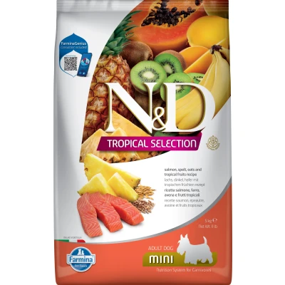 Abbildung von N&amp;D Tropical Hundefutter Lachs small breed 5 kg