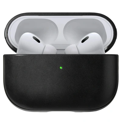 Abbildung von Nomad Apple AirPods Pro 2 Hülle Horween Leather Case Black / Schwarz